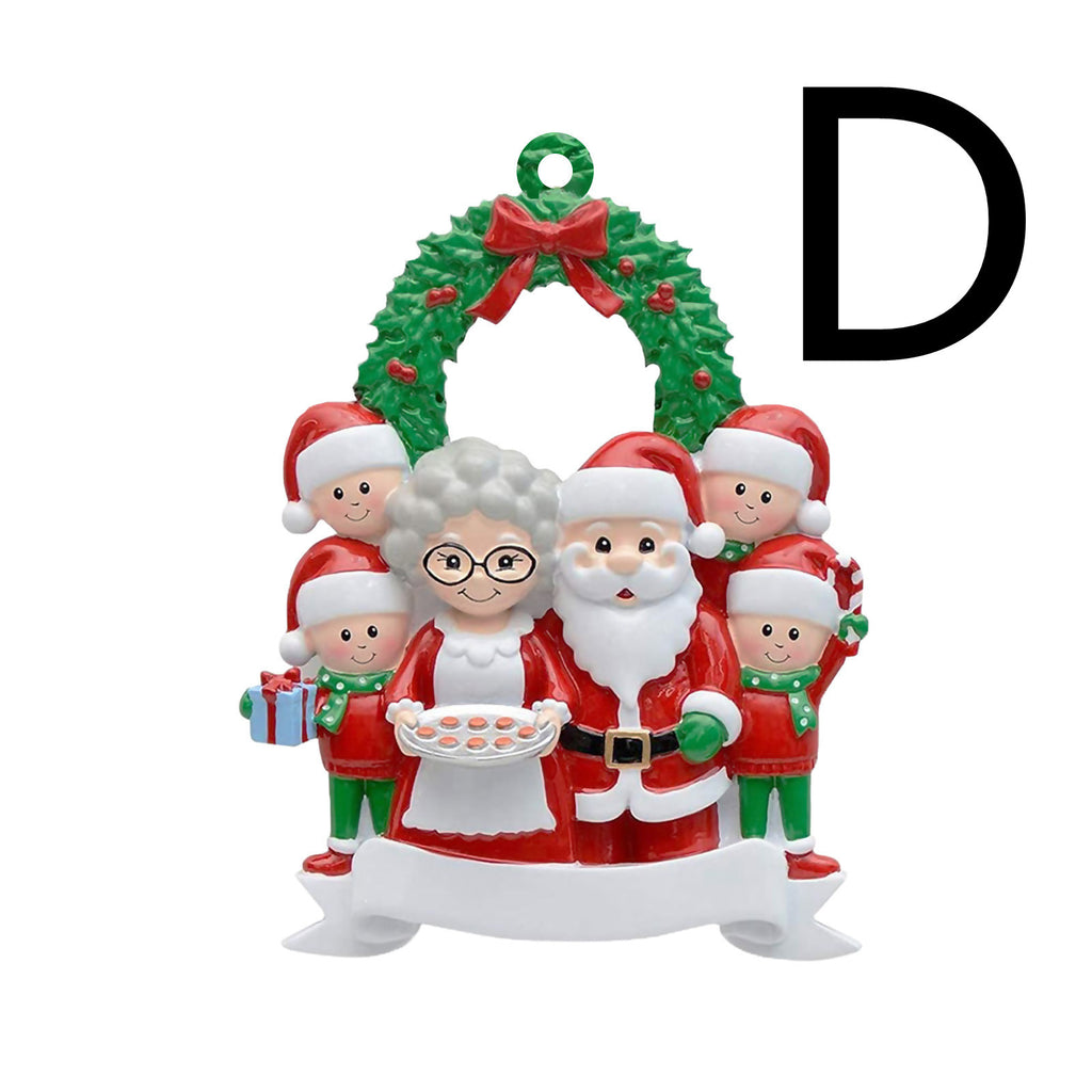 Christmas Wooden family Pendant Decorations