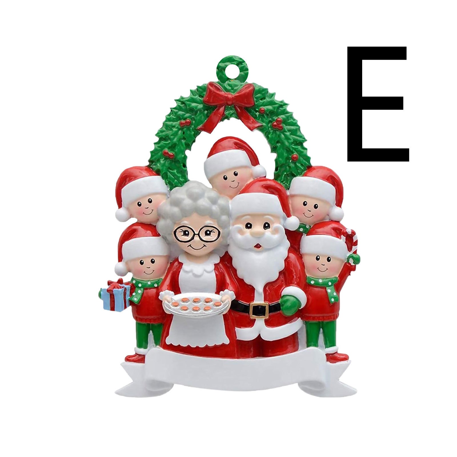 Christmas Wooden family Pendant Decorations