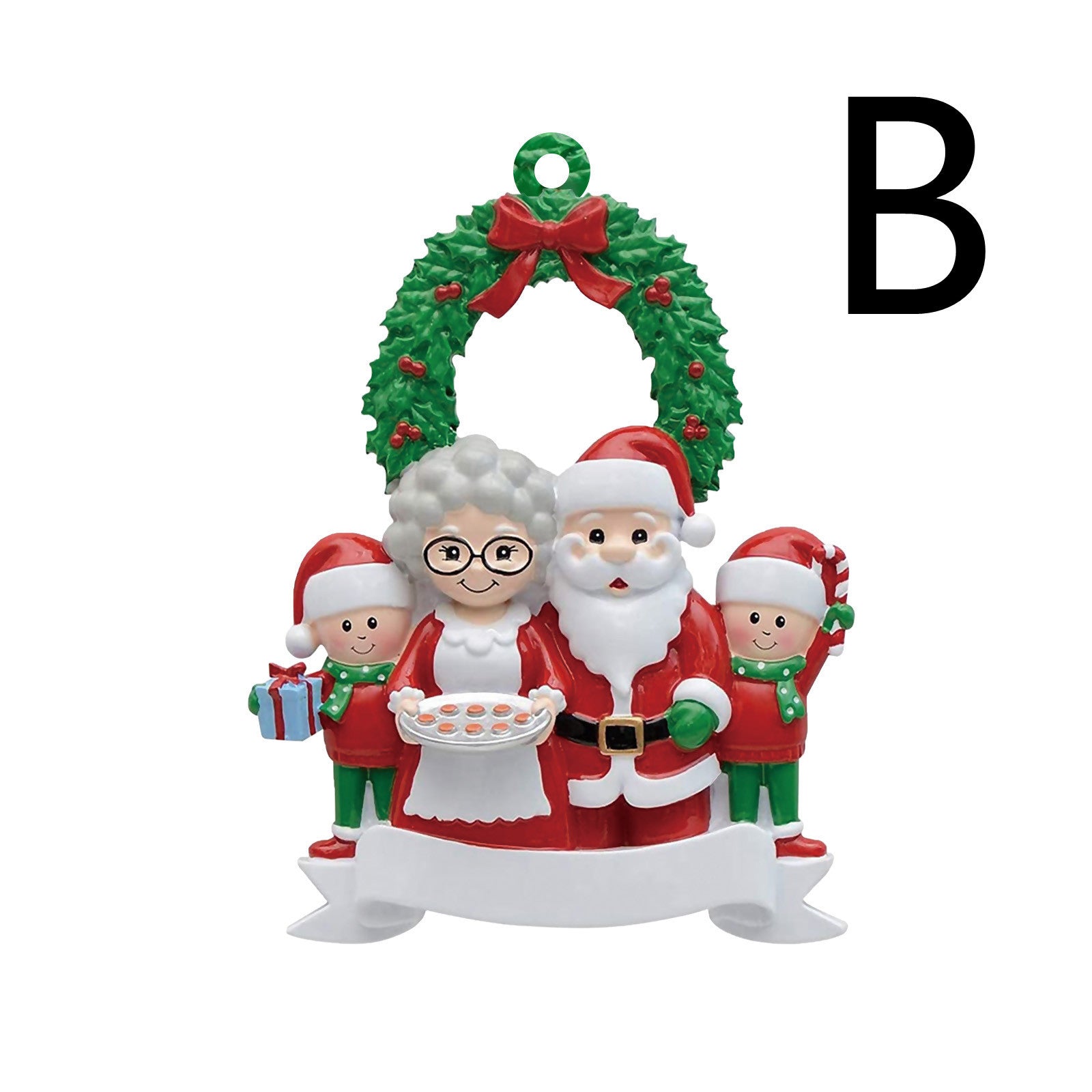 Christmas Wooden family Pendant Decorations