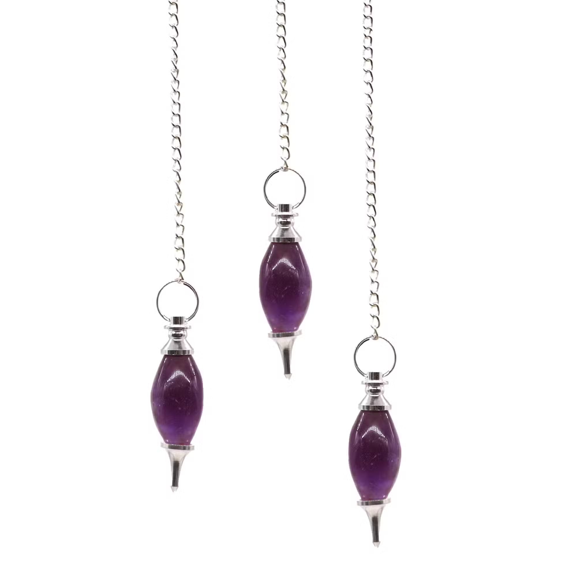 Lingam Shaped Gemstone Pendulum - 3 varieties