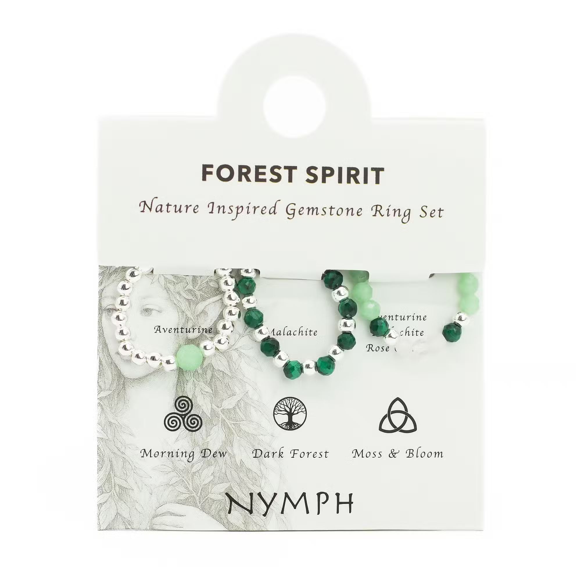 Nymph Spirit Gemstone Ring Set