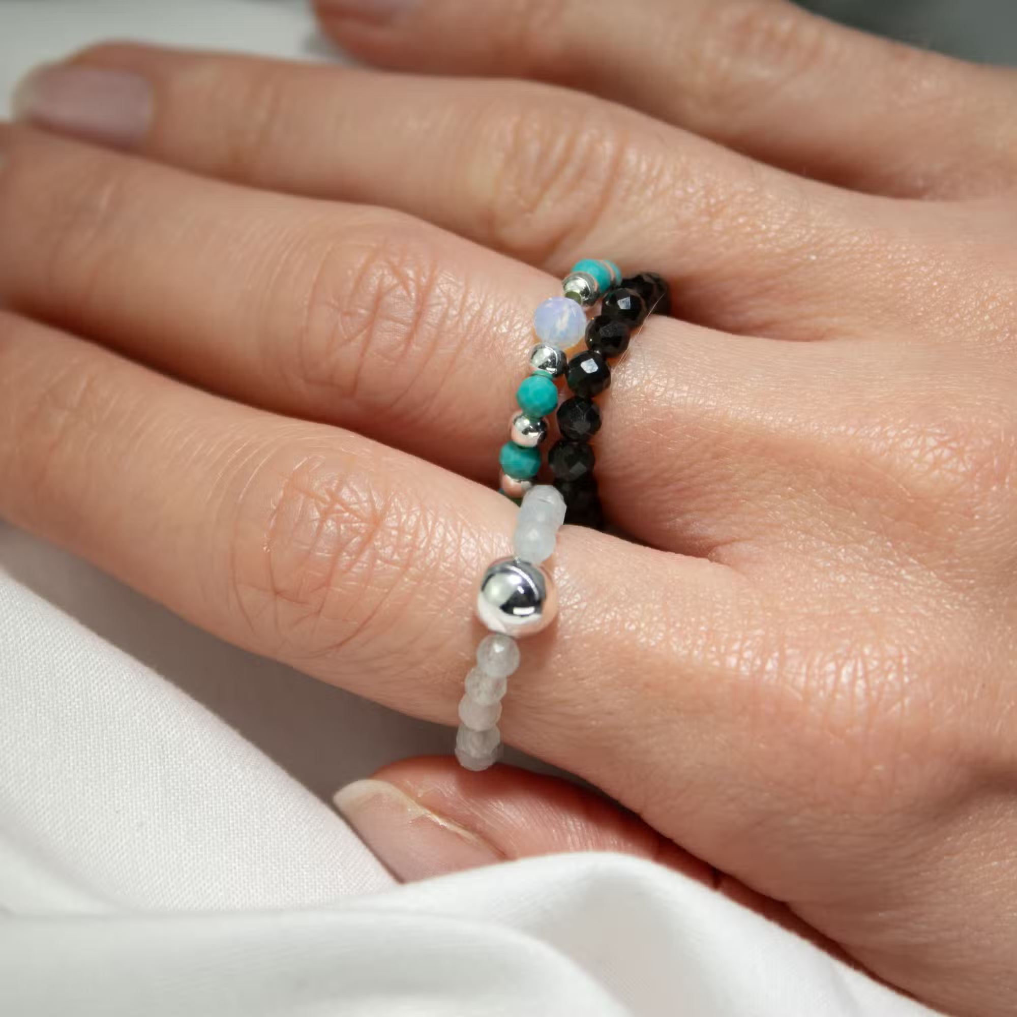 Nymph Spirit Gemstone Ring Set