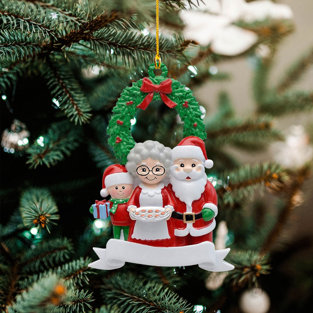 Christmas Wooden family Pendant Decorations